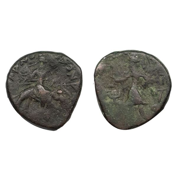Kushans, Huvishka (c.155-190 AD), Copper Unit, 14.78Grms.