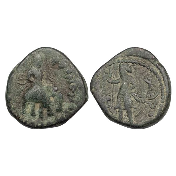 Kushans, Huvishka (c.155-190 AD), Copper Unit, 14.87Grms.