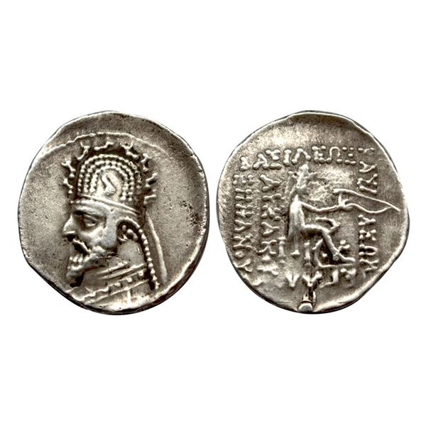 Parthian Empire, Sinatruces (c. 77-70 BC.), Silver Drachm, 3.00Grms.