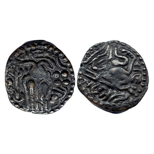 Cholas of Tamilnadu, Raja Raja I, (985-1014 AD), Copper Kasu, 3.98Grms.