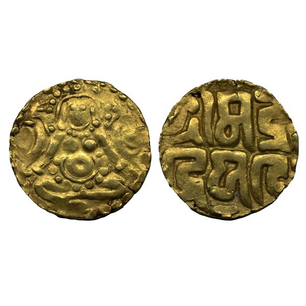 Kalchuries of Tripuri, Gangeya Deva (c. 1015-1040 AD), Gold 4 Â½ Masha, 3.89Grms.