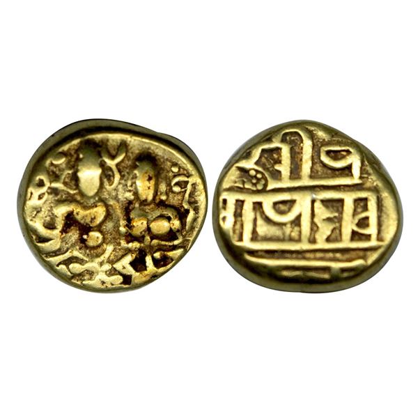 Medieval Coins, Vijayanagar Kingdom, Devaraya I (c. 1406-1422 AD), Gold Pagoda, 3.31Grms.