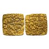 Delhi Sultanate, Qutb al-din Mubarak (AH 716-720; 1316-1320 AD), Gold Square Tanka, 10.85Grms, Hadra