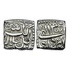 Akbar, Silver Square Rupee, mint-less type, Amardad 37, 11.36gms, (KM 90.1).