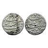 Jahangir with the name of Noor Jahan (1623-1627 AD), silver rupee, Surat mint, 'Sad Zewar' couplet,