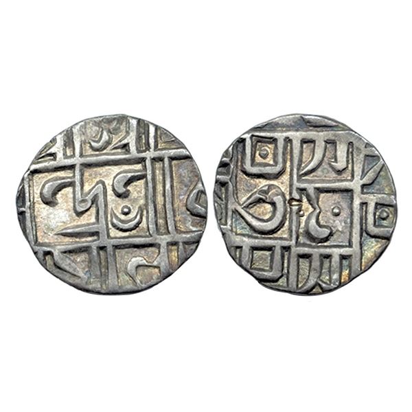 Cooch Behar, Upendra Narayan ( SE 1637-1686/1715-1764 AD), Silver Â½ Tanka, 4.62 gms,