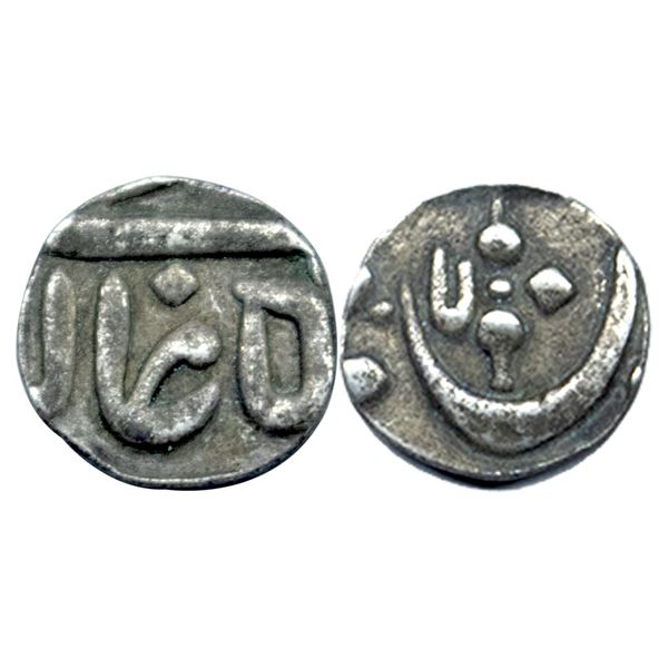 Maratha Empire, Muhiyabad Poona Mint, Silver Ankushi 1/16 Rupee, 0.74Grms.