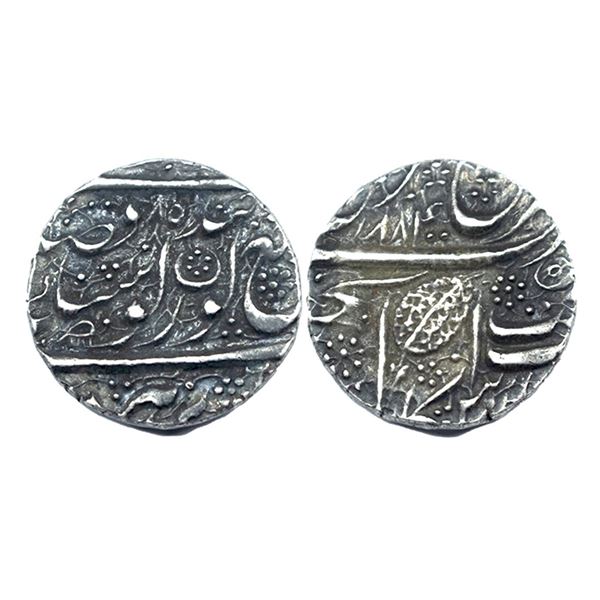 Sikh Empire, silver rupee, Amritsar mint, 'Nanak Shahi' couplet, VS 1884, plain caligraphy persian l