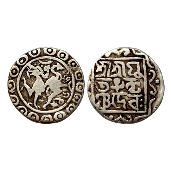 Tripura, Krishna Manikya (SE 1682-1705/1760-1783 AD), Silver 1/2 Rupee, SE 1682.
