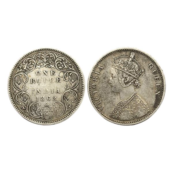 Victoria Queen, Silver Rupee, 1862,