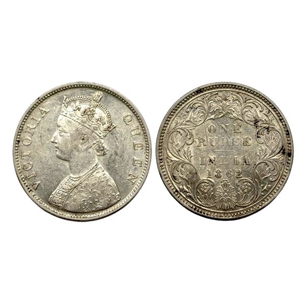 Victoria Queen, Silver Rupee, 1862,