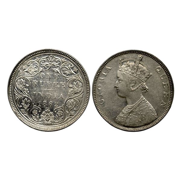 Victoria Queen, Silver Rupee, 1862,