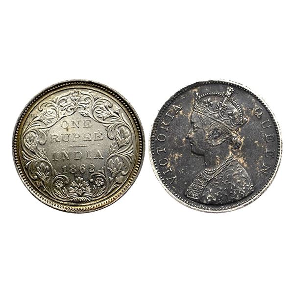 Victoria Queen, Silver Rupee, 1862,