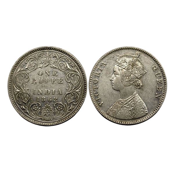 Victoria Queen, Silver Rupee, 1862,