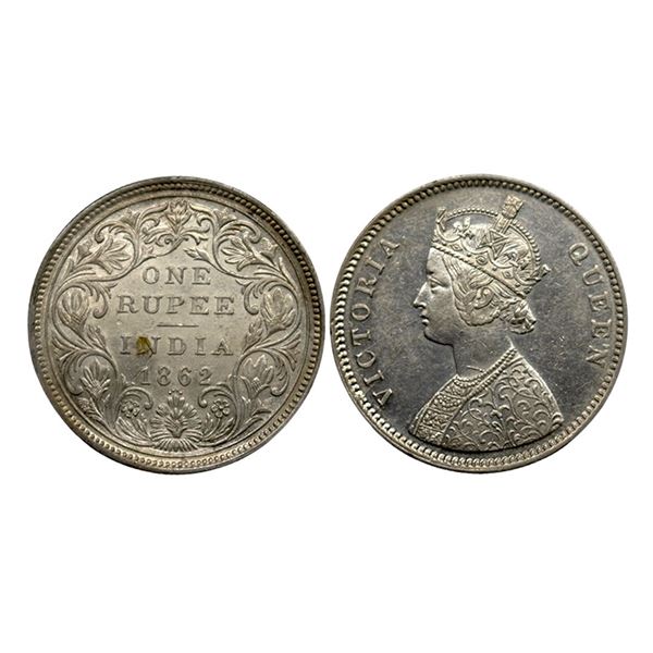 Victoria Queen, Silver Rupee, 1862,