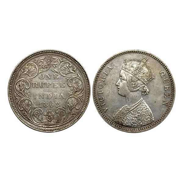 Victoria Queen, Silver Rupee, 1862,