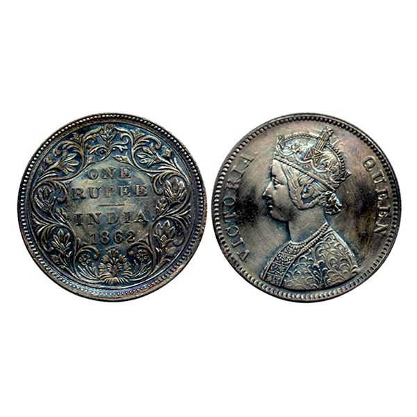 Victoria Queen, Silver Rupee, 1862,