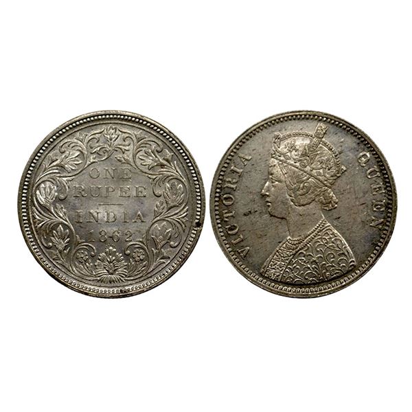 Victoria Queen, Silver Rupee, 1862,