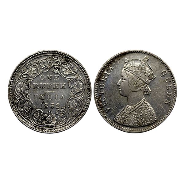 Victoria Queen, Silver Rupee, 1862,