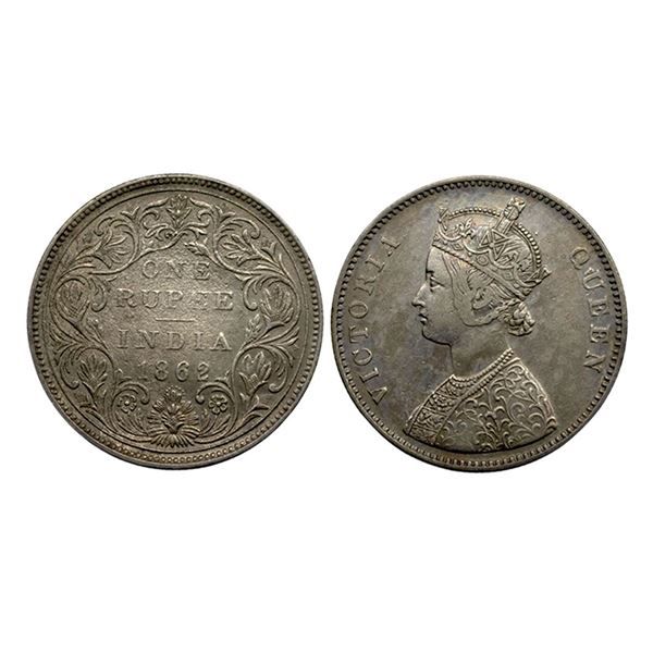 Victoria Queen, Silver Rupee, 1862,
