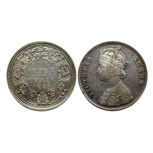 Victoria Queen, Silver Rupee, 1862,
