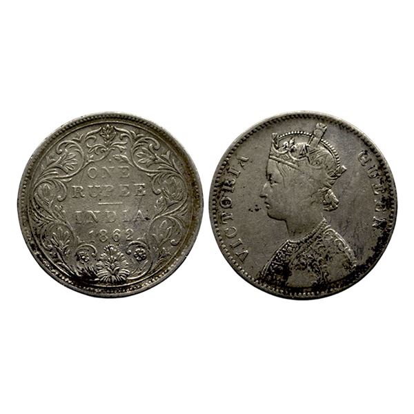 Victoria Queen, Silver Rupee, 1862,