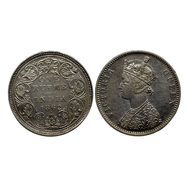 Victoria Queen, Silver Rupee, 1862,