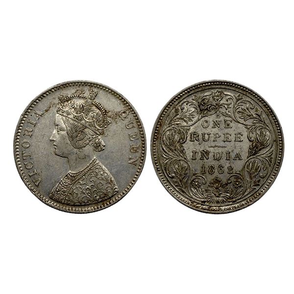 Victoria Queen, Silver Rupee, 1862,