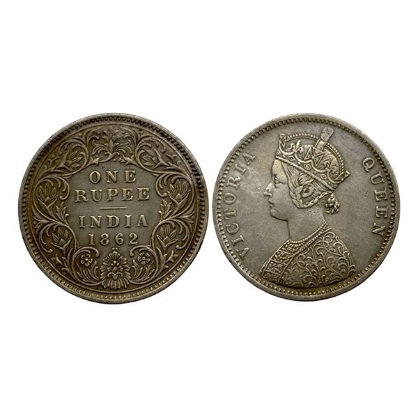 Victoria Queen, Silver Rupee, 1862,