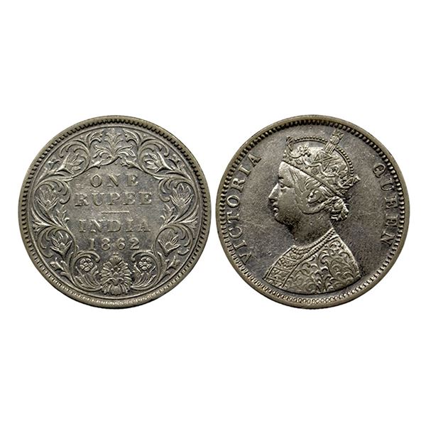 Victoria Queen, Silver Rupee, 1862,