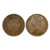 Image 1 : Victoria Queen, Copper One Quarter Anna, 1877,