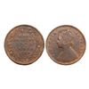 Image 1 : Victoria Queen, Copper One Quarter Anna, 1884,