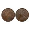 Image 1 : Victoria Queen, Copper One Quarter Anna, 1889,