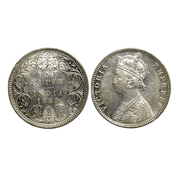Victoria Empress, Silver Rupee, 1889, C2/I/B incused, Bombay Mint,
