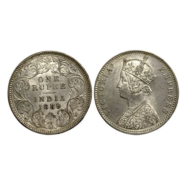 Victoria Empress, Silver Rupee, 1889,