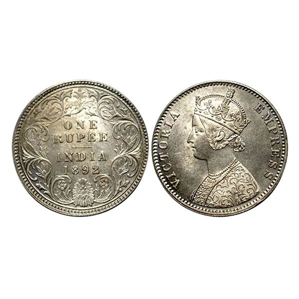 Victoria Empress, Silver Rupee, 1892,