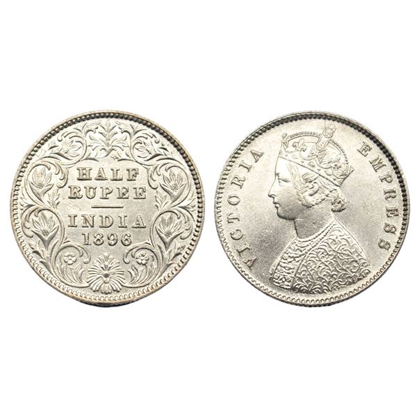 Victoria Empress, Silver 1/2 Rupee, 1896,