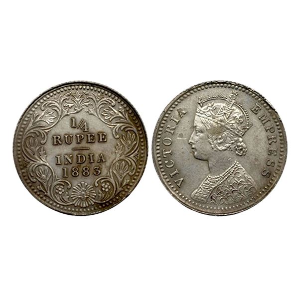 Victoria Empress, Silver 1/4 Rupee, 1883,