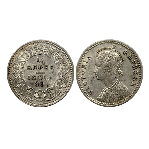 Victoria Empress, Silver 1/4 Rupee, 1894,