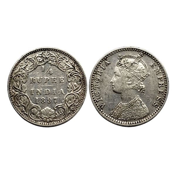 Victoria Empress, Silver 1/4 Rupee, 1897,
