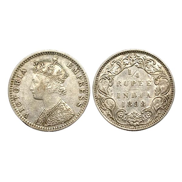 Victoria Empress, Silver 1/4 Rupee, 1898,