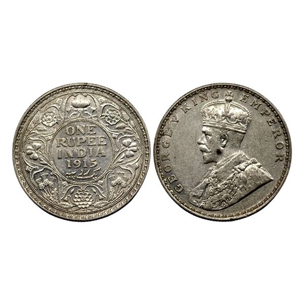 George V, Silver Rupee, 1915, Bombay Mint,