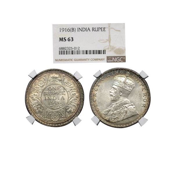 George V, Silver Rupee, 1916, Bombay Mint