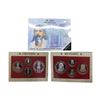 Image 1 : 1998, Sri Aurobindo, Proof set of 4 coins, 100 Rupees, 50 Rupees, 10 Rupees and 2 Rupees, Mumbai Min