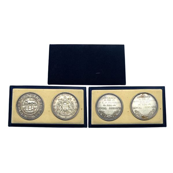 Governor of Bengal Presentation Medal ( 2 ) , first one Silver, 92.60g,.