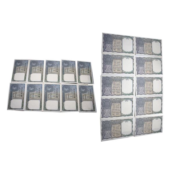 British India, George VI, 1 rupee, 1940, 10 notes.