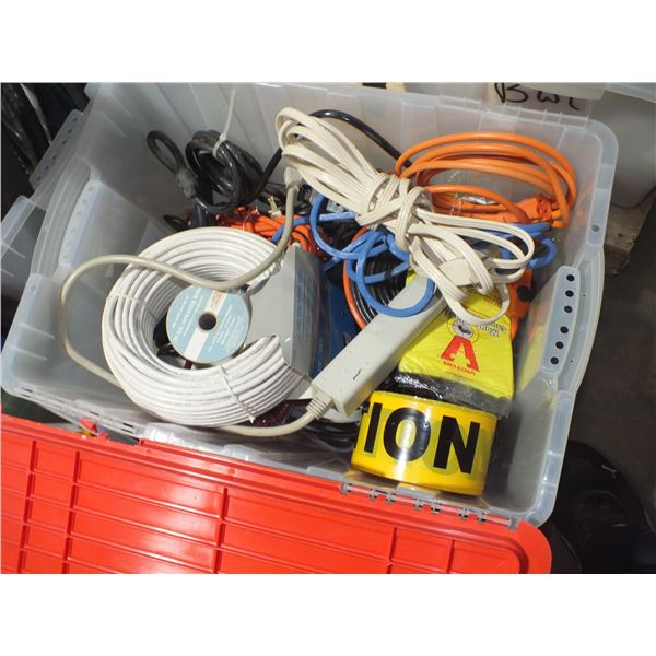 Box Of Assorted Extension Cords