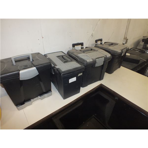 4 Plastic Storage Boxes