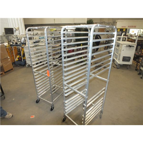 2 Baker Tray Racks on Wheels