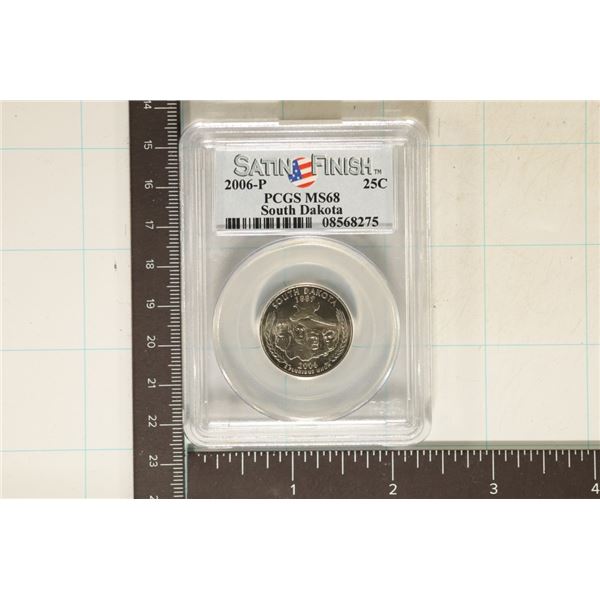 2006-P SOUTH DAKOTA QUARTER PCGS MS68